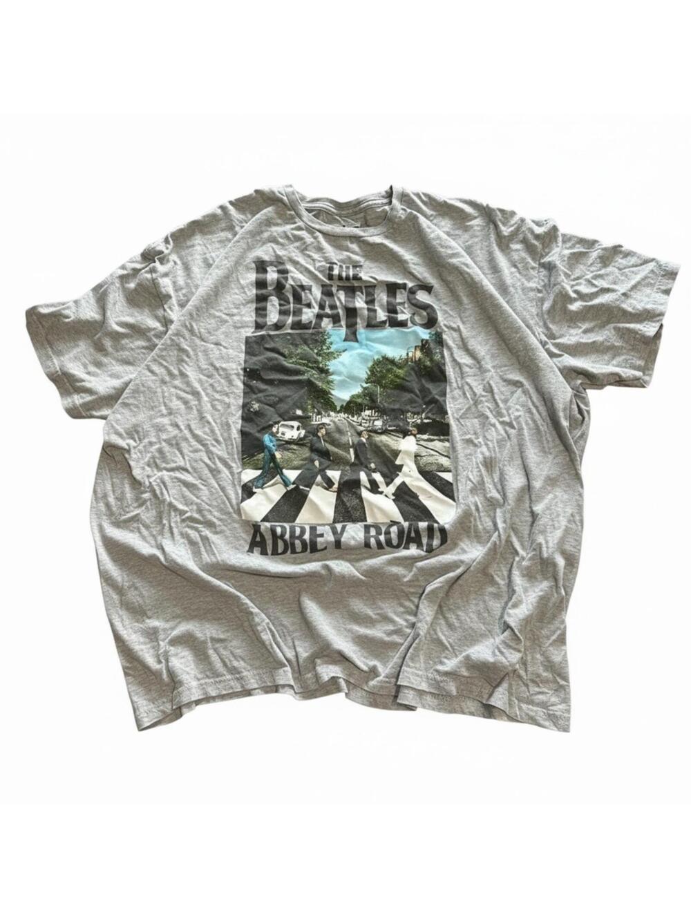 The Beatles Abbey Road Graphic T-Shirt 3XL Gray Cotton Blend
